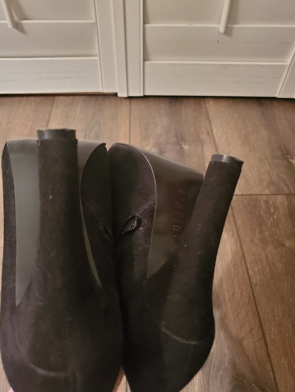 Lauren Ralph Lauren Platform Black Suede Booties Size 8.5 - Picture 7 of 10